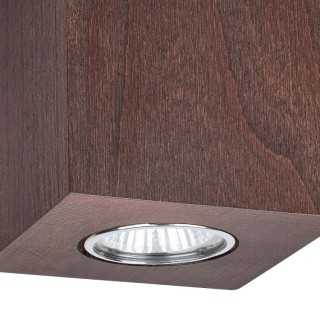 Plafonnier en Bois de Hêtre couleur Noyer ,1xGU10 Max.6W,WOODDREAM,2076176