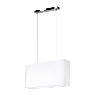 Suspension en Métal Chromé et Tissu Blanc ,2xE27 Max.40W,CADRE,872010228