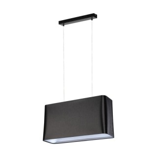 Suspension en Métal Noir et Tissu Noir ,2xE27 Max.40W,CADRE,872030204