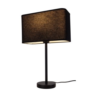 Lampe de Table en Métal Noir et Tissu Noir ,1xE27 Max.25W,CADRE,93940104