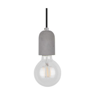 Suspension en Béton Gris, Câble en Tissu Noir ,3xE27 Max.60W,AMORY,9779336R