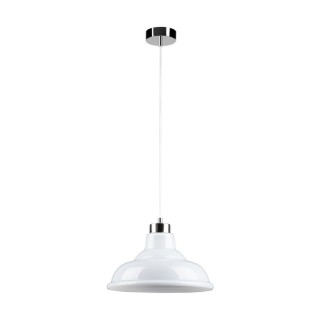 Suspension en Métal Chromé et Verre Blanc ,1xE27 Max.60W,AVINO,9874028