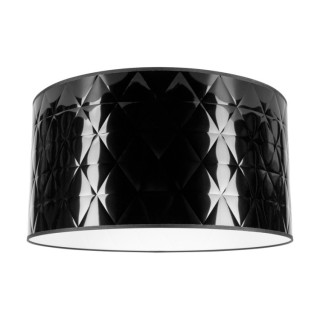 Abat-jour cylindrique E27 H30 Tissu synthétique Noir,MAXIMA,A0729