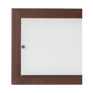 Applique en Bois de Hêtre couleur Noyer et Verre Blanc et Transparent, 1xLED Intégrée 24W,FINN,4032976