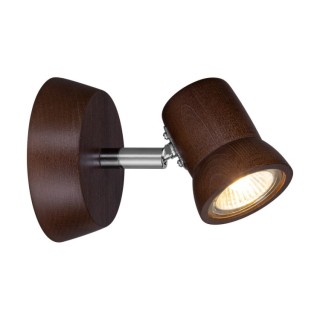 Applique en Bois de Hêtre couleur Noyer ,Incl.1xLED GU10 5W , Max.6W,VENLA,2434176