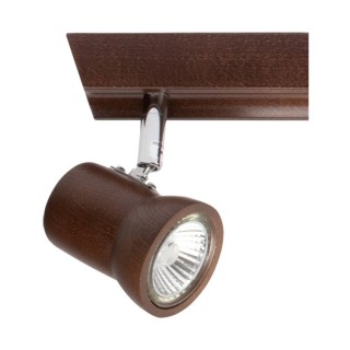 Plafonnier en Bois de Hêtre couleur Noyer ,Incl. 3xLED GU10 5W, Max.6W, VENLA,2434376