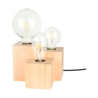 Lampe de Table en Bois de bouleau ,3xE27 Max.15W,VINCENT,2276360