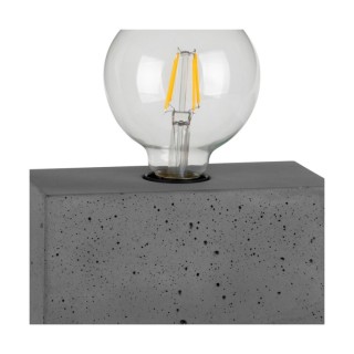 Lampe de Table en Béton Gris, 1xE27 Max.25W, STRONG DOUBLE,7370936