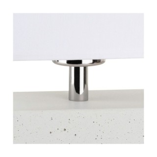 Lampe de Table en Béton Blanc et Textile Blanc ,1xE27 Max.25W,STRONG DOUBLE,7381937