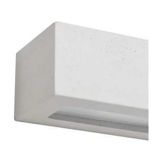 BRITOP,Applique Murale en Béton Blanc, Design Rectangulaire,Vitre en Verre depolis, 1 Amp., BLOCK,8971137