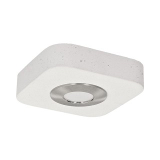 Plafonnier en Béton Blanc et Métal Satiné ,Incl.1xLed 5W Intégrée ,COOL,2291137