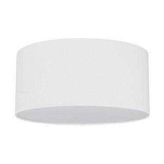 Plafonnier en Métal Blanc, Tissu Blanc et Acrylique Blanc ,1xLed Intégrée 13W,JOSEFINA,4762802