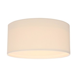 Plafonnier en Métal Blanc, Tissu Blanc et Acrylique Blanc ,1xLed Intégrée 13W,JOSEFINA,4762802