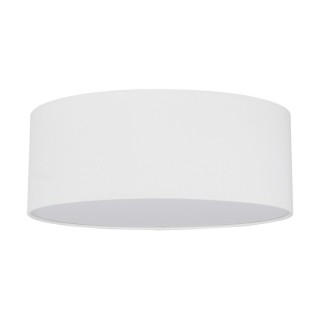 Plafonnier en Métal Blanc, Tissu Blanc et Acrylique Blanc ,1xLed Intégrée 18W,JOSEFINA,4763802