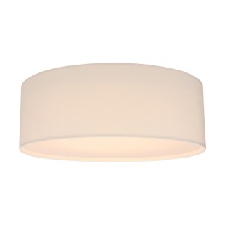 Plafonnier en Métal Blanc, Tissu Blanc et Acrylique Blanc ,1xLed Intégrée 18W,JOSEFINA,4763802