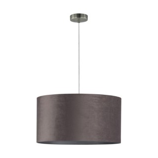 Suspension en Velours Gris et Métal Satiné ,1xE27 Max.60W,SCARLETT,3752027