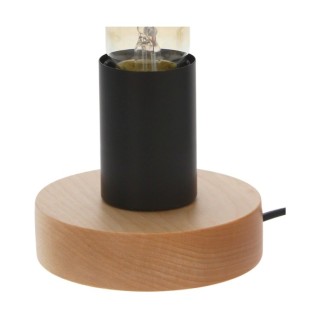 Lampe de Table en Bois de bouleau et Métal Noir,1xE27 Max.25W,ENAR,7604960