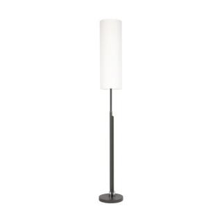 Eleganta Lampadaire incl.22W, 1800lm + 500lm, 3000K Anthracite Métal / Tissu blanc