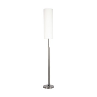 Eleganta Lampadaire incl. LED22W, 1800lm + 500lm, 3000K Métal Satin / Tissu blanc