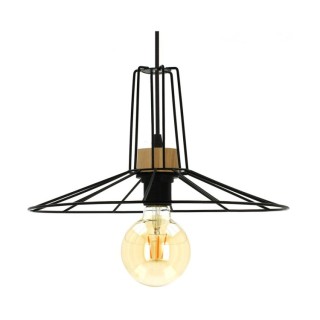 Suspension en Bois de Chêne Huilé et Métal Noir ,1xE27 Max.60W,FERRO,1010421231017