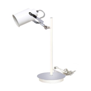 Lampe de Table en Métal Chromé et Blanc ,1xE27 Max.60W,RETRO,7306102