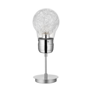 Lampe de Table en Métal Chromé et VerreTransparent ,1xE27 Max.60W,BULB,2830128