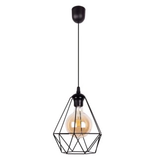 Suspension en Métal Noir et Matière Synthétique Noire ,1xE27 Max.60W,DIAMENT,2179104