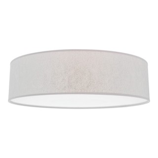 Plafonnier en Métal Blanc et Tissu Argenté ,4xE27 Max.25W,PRATA,95728271