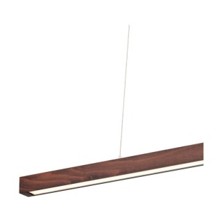 Suspension en Bois de Hêtre couleur Noyer avec variateur tactile ,2xLED 24V, 28.5W Intégrée,SMAL,1509876