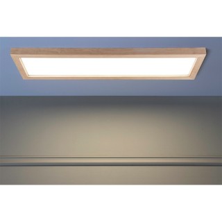 Plafonnier en Bois de Chêne Huilé et Matière Synthétique Blanche ,1xLed ,45W Intégrée,VIVICA,2087074