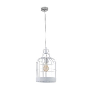 Suspension en Métal Chromé-Blanc ,1xE27 Max.60W,CAGE,9501102