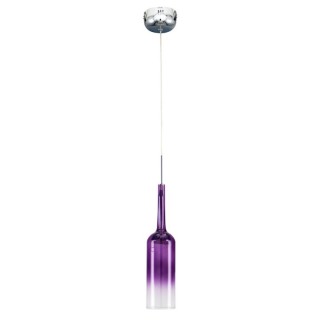 Suspension en  Métal Chromé et Verre Violet , Incl. 1xLED Intégrée 3W,BOTTLE,1185114