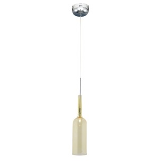 Suspension en Métal Chromé et Verre Jaune ,Incl. 1xLED Intégrée 3W,BOTTLE,1185103