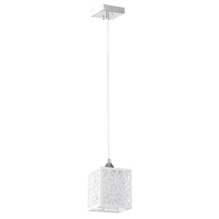 Suspension en Métal Chromé, Matière Synthétique et Verre Blanc ,1xE27 Max.60W,ANIKA,8161128