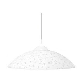 Suspension en Matière Synthétique Blanche et Verre Blanc ,1xE27 Max.60W,FLORA,4044502