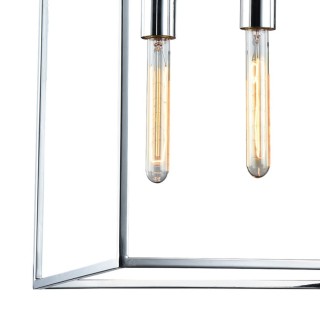 Suspension en Métal Chromé et Verre Transparent ,6xE27 Max.60W,TELAIO,9127628