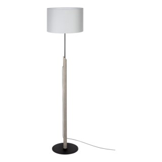 Lampadaire en Pin teinté Gris, Métal Noir et Tissu Gris ,1xE27 Max.60W,COLETTE GREY,762217104