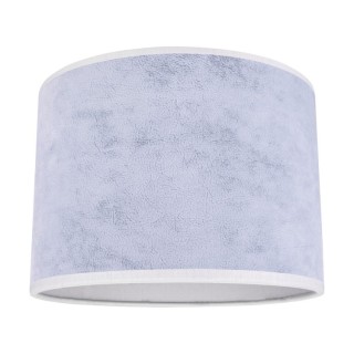 Abat-jour cylindrique E27 H30 Velours Bleu,VELVETTA,A0426