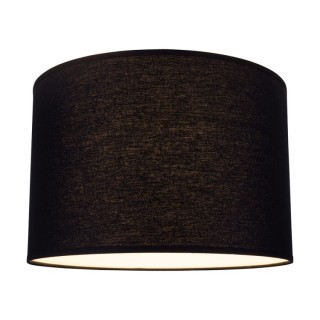 Abat-jour cylindrique E27 H30 Tissu Noir,AURELIE,A0416