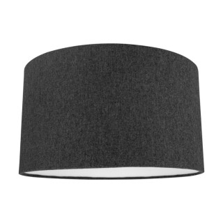 Abat-jour cylindrique E27 H30 Tissu Coton Noir ,ASSETO,A0325