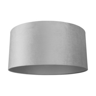 Abat-jour cylindrique E27 H40 Velours Gris,VELUR,A1073