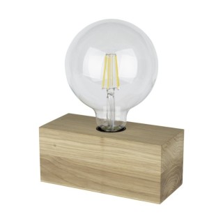 Lampe de Table en Bois de Chêne Huilé ,1xE27 Max.25W,THEO,7460174