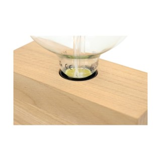 Lampe de Table en Bois de Chêne Huilé ,1xE27 Max.25W,THEO,7460174