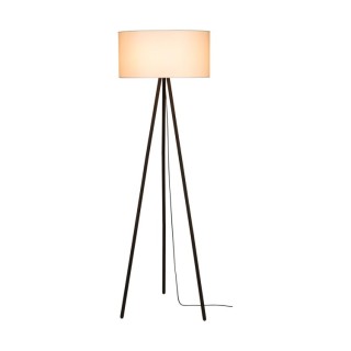 Lampadaire en Métal Noir et Tissu Blanc ,1xE27 Max.40W,VERIAN,197611004