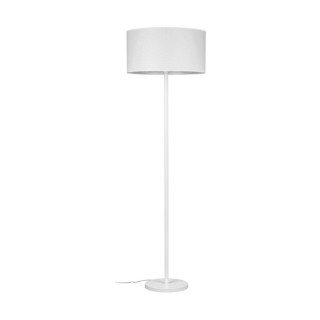 Lampadaire en Métal Blanc et Tissu Gris ,1xE27 Max.60W,AMOR,6010202910511