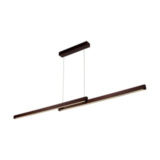 Suspension en Bois de Hêtre couleur Noyer avec variateur tactile ,2xLED 24V, 22.5W Intégrée,SMAL DOUBLE,1519676