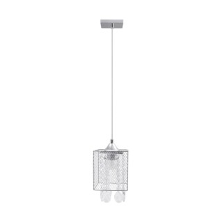 Suspension en Métal Chromé et Verre Transparent ,1xE27 Max.60W,GRACJA,8171128