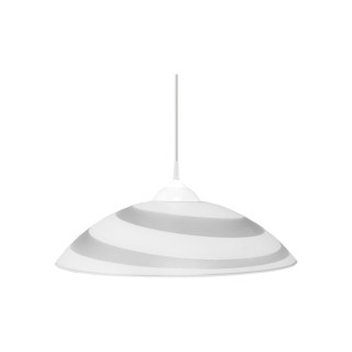 Suspension en Matière Synthétique Blanche et Verre Blanc ,1xE27 Max.60W,CIRCLE,4314502A