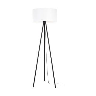 Lampadaire en Métal Noir et Tissu Blanc ,1xE27 Max.40W,DOVE,15111004