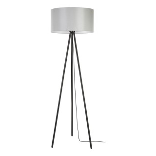 Lampadaire en Métal Noir et Tissu Gris ,1xE27 Max.40W,DOVE,15112004